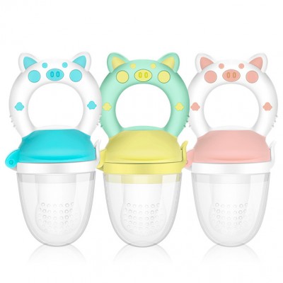 Bpa Free Silicone Nipple Baby Fruit Feeder Food Grade Newborn Pacifiers Feeder For Fruits